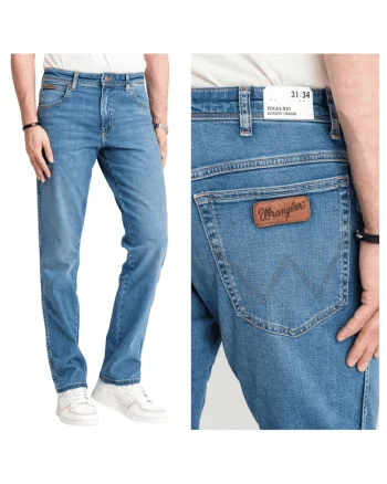 Blugi Straight Fit Albastru, Albastru