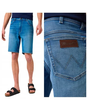 Blugi Barbati Scurti,  Texas, Regular Fit, Talie Medie, Fermoar, Lungi, 5 Buzunare, Bumbac, Elastan, W31-L30 US, Albastru