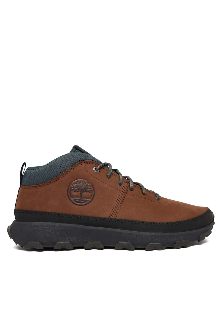 Tenisi barbati,  Winsor Trail Mid Lac, piele naturala, maro