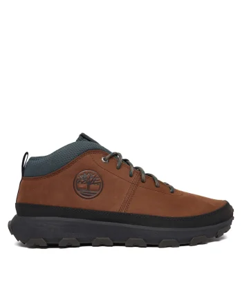 Tenisi barbati,  Winsor Trail Mid Lac, piele naturala, maro