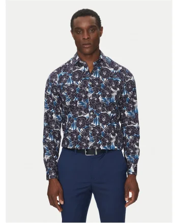 Camasa barbati  bleumarin, 100% bumbac,