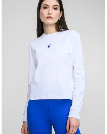 Bluza de trening cu imprimeu logo pe partea din spate, Alb optic