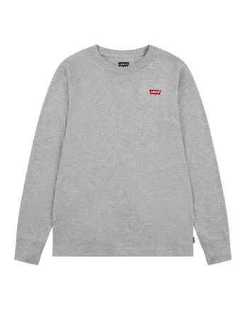 Bluza din amestec de bumbac cu detaliu logo, Gri melange