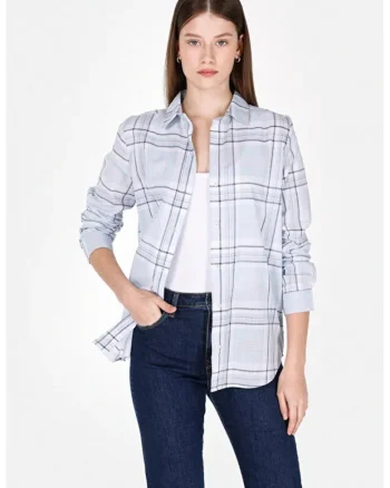 Camasa  albastra, bumbac, White