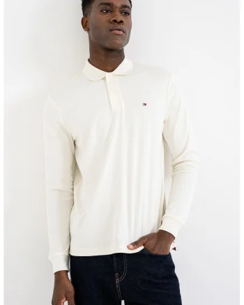 Bluza polo cu logo discret, Bej deschis