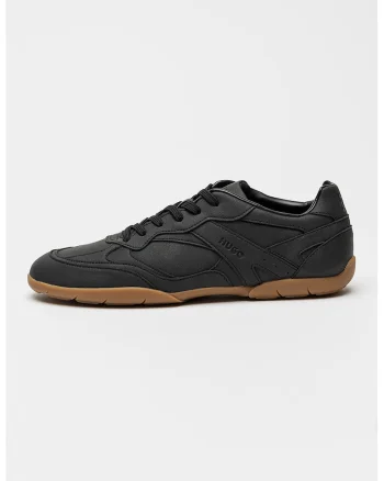 Pantofi sport low-cut din piele nabuc sintetica Keeston, Negru stins