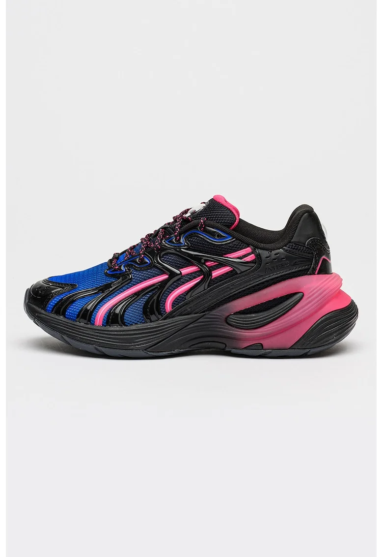 Pantofi sport cu garnituri din material sintetic Inverse Vegas, Albastru inchis/Roz