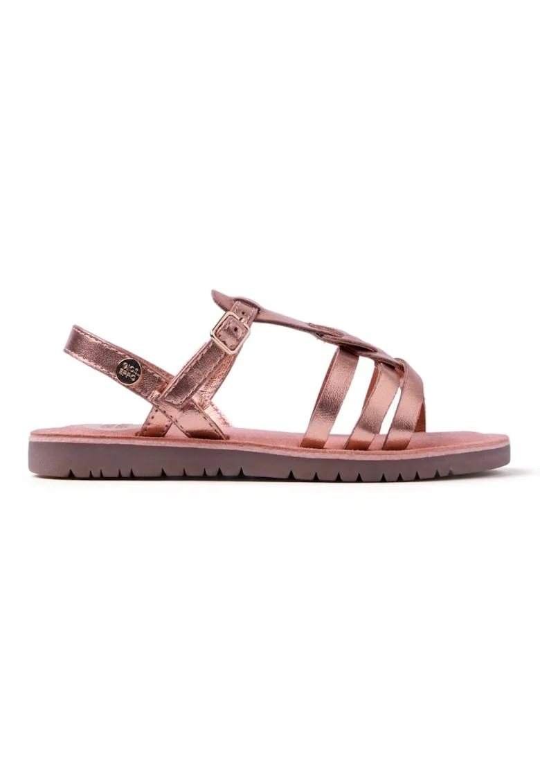 Sandale din piele cu aspect metalizat Bearsden, Auriu rose