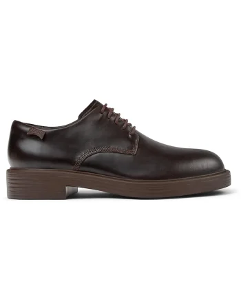 Pantofi derby de piele Dean, Maro inchis