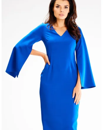 Rochie dama  Poliester, A596 - Albastru -