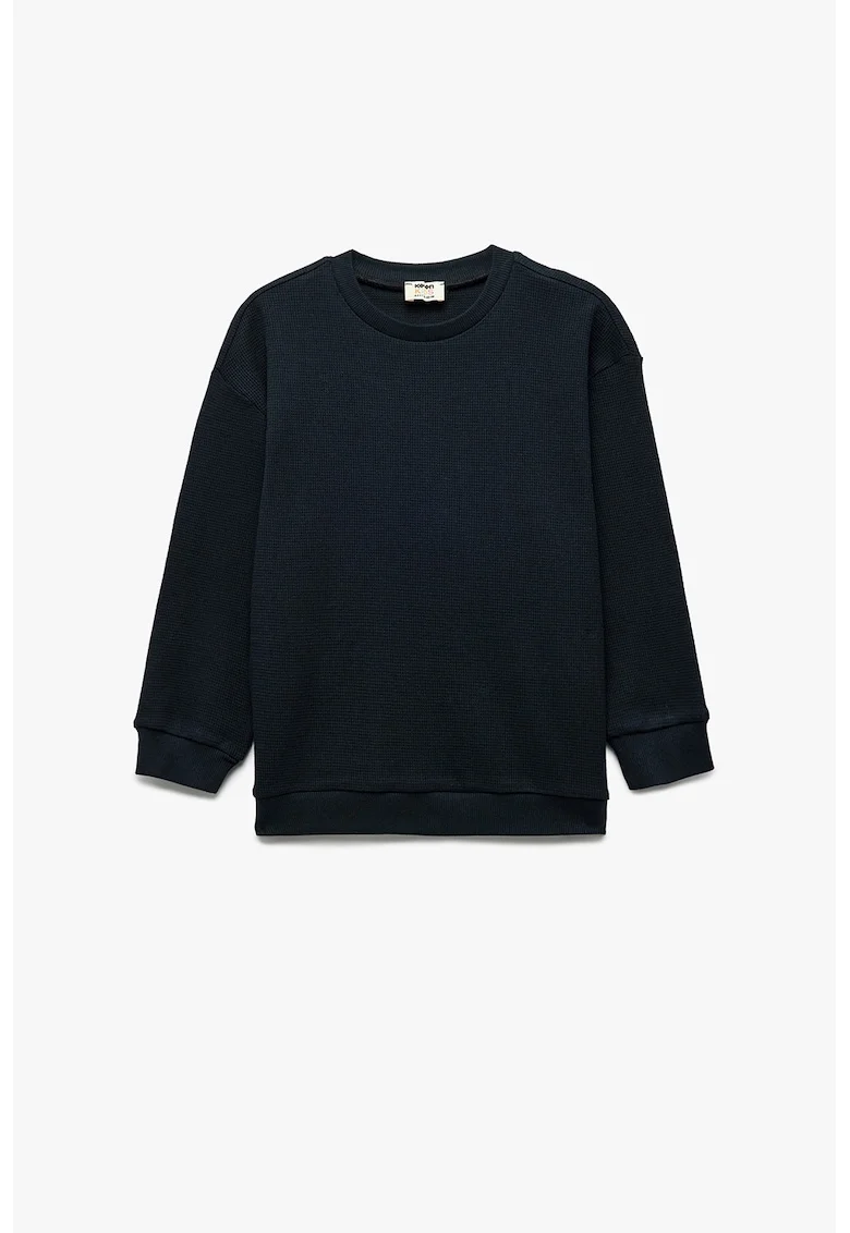 Bluza de trening supradimensionata din bumbac, Alb/Bleumarin