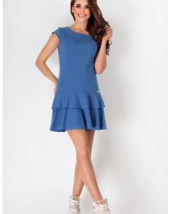 Rochie A094,  Viscoza/Elastan, Albastru