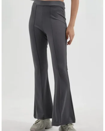 Pantaloni dama,  evazati, gri, Gri