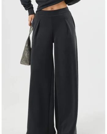 Pantaloni dama Palazzo, Gri carbune