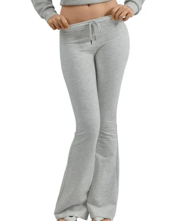Pantaloni dama,  gri deschis, textil, Gri deschis