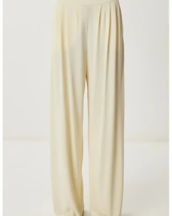 Pantaloni dama, Happiness Istanbul, Palazzo, galben lamaie, textil