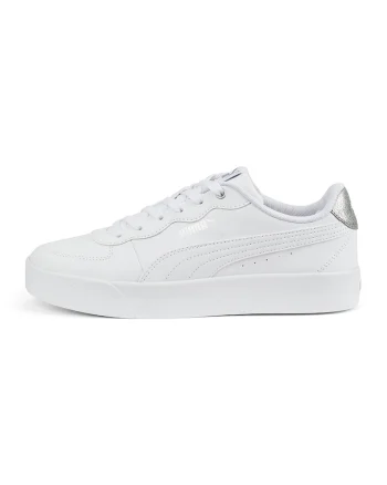 Pantofi sport de piele ecologica cu aspect deteriorat Skye Clean, Alb optic