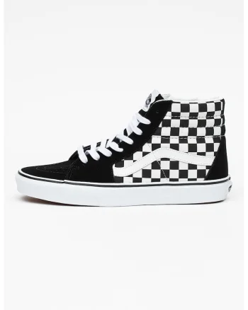 Pantofi sport inalti cu insertii de piele intoarsa SK8, Alb/Negru