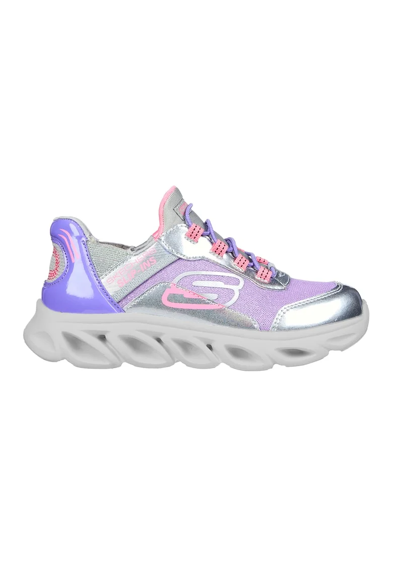 Pantofi sport cu brant cu amortizare Flex Glide, Lila/Argintiu