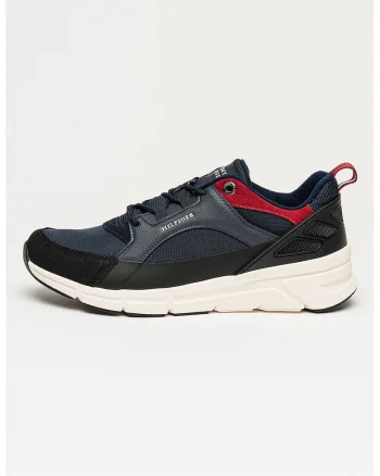 Pantofi sport cu garnituri din piele Moder Comfort Run, Rosu/Bleumarin