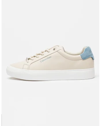 Pantofi sport cu talpa plata si varf rotund, Albastru prafuit/Maro nisip