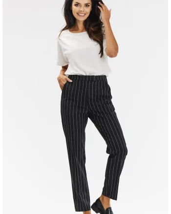 Pantaloni A678 pentru dama  Poliester, Eleganti, Negru
