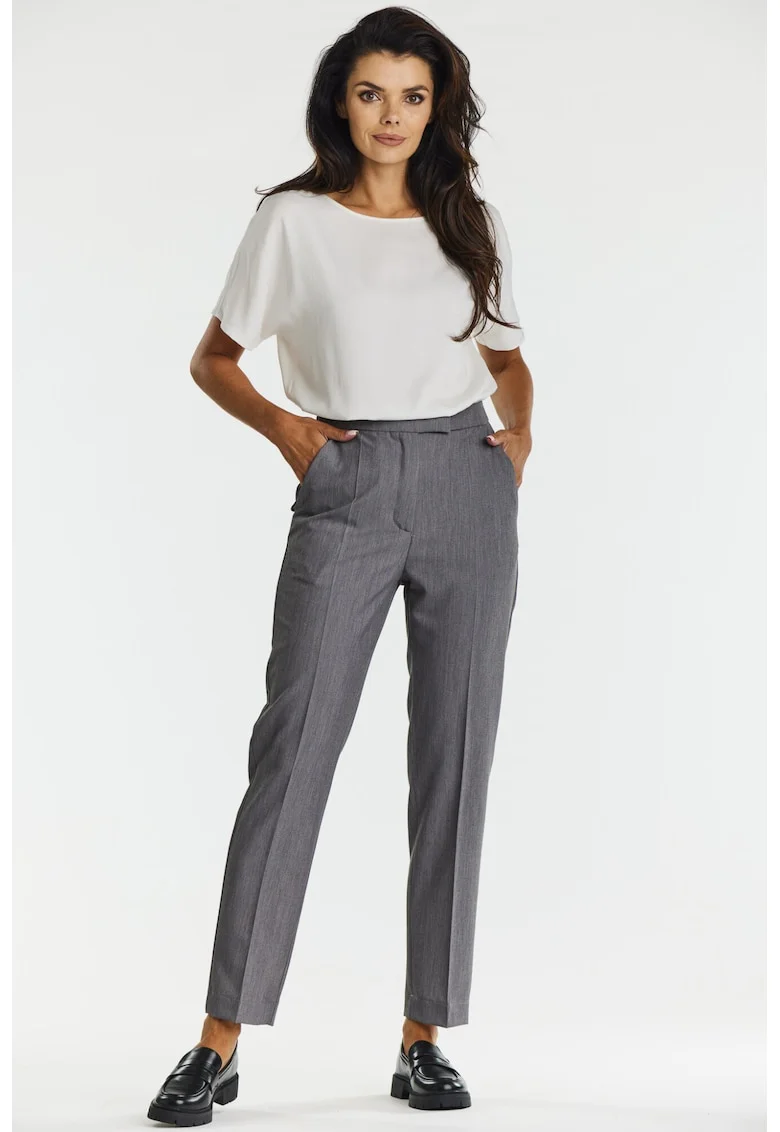 Pantaloni A675 pentru dama  Poliester, Eleganti, Gri