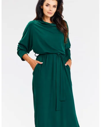 Rochie dama  viscoza, A671 - verde-