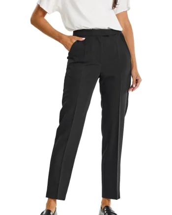Pantaloni dama,  Viscoza/Poliester/Elastan, Negru