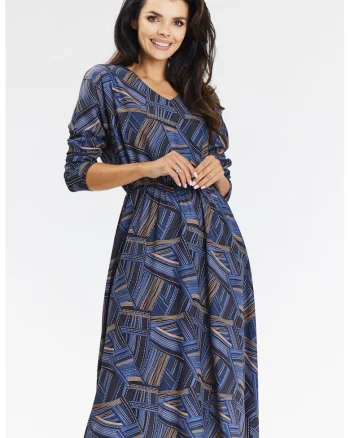 Rochie de dama  poliester, A666 - bleumarin-