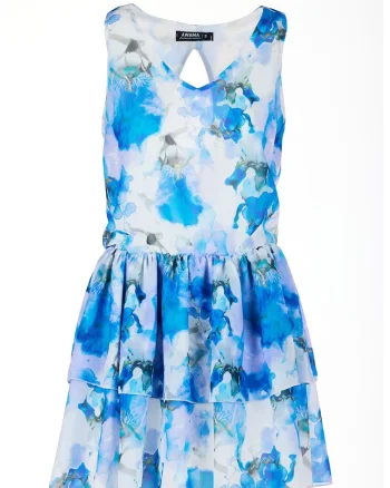 Rochie A501,  Poliester, Albastru