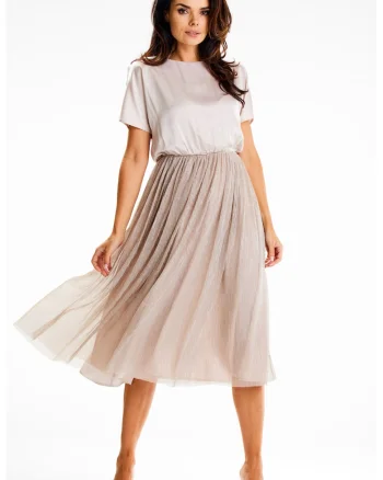 Rochie dama  Poliester, A627 - Bej -