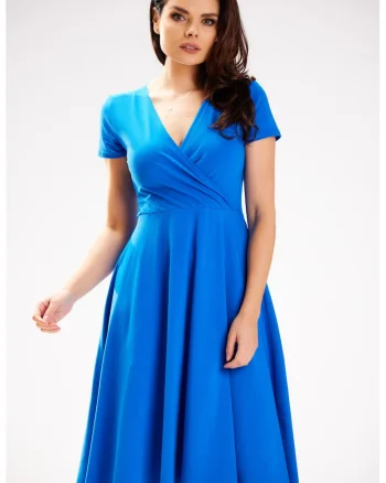 Rochie dama  Bumbac, M292 - Albastru -