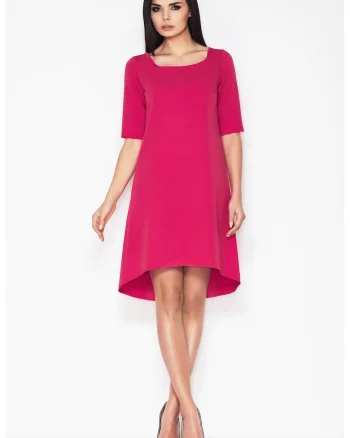 Rochie A056,  Poliester/Viscoza, Roz