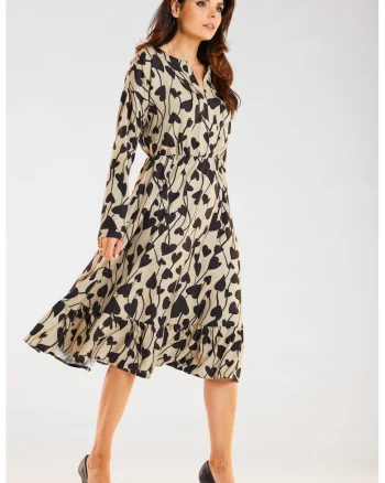 Rochie dama,  bej negru