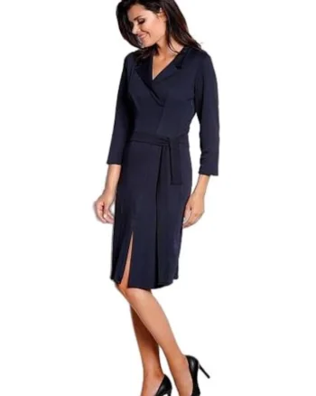 Rochie A151,  Poliester/Elastan, Bleumarin