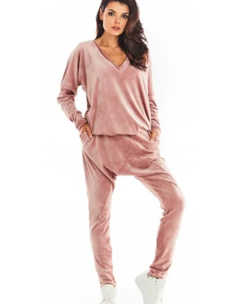 Pantaloni dama,  Poliester.Roz
