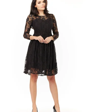 Rochie dama  Poliester, M157 - Neagra -