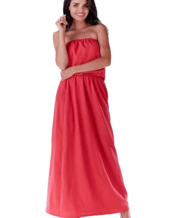 Rochie maxi dama,  Elizabeth, roz,