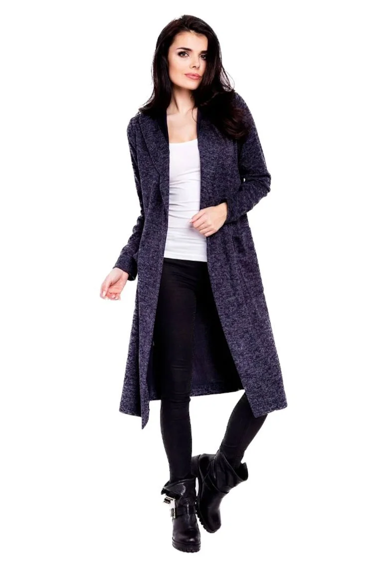 Infinite You Pulover lung damă Esygeus M118 albastru închis, Albastru inchis