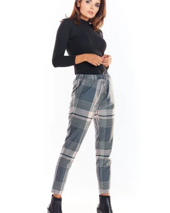 Pantaloni  Poliester, Gri, Gri deschis