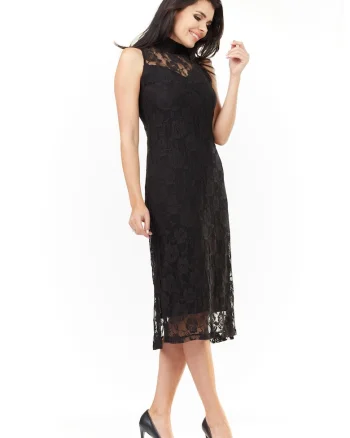 Rochie dama,  Poliester, Negru, A203
