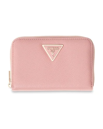 Portofel din piele ecologica cu logo Laurel II, Roz pastel