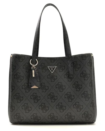 Geanta tote cu model monograma Meridian, Negru stins