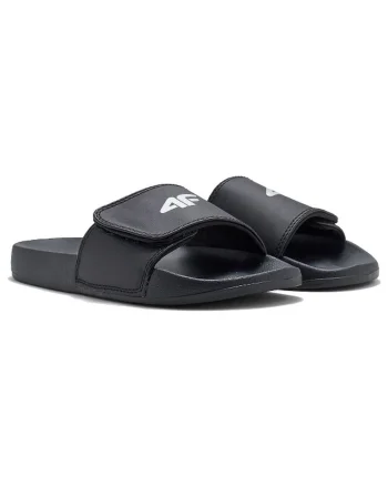 Papuci pentru copii  M012, spuma EVA, inchidere cu velcro, negru