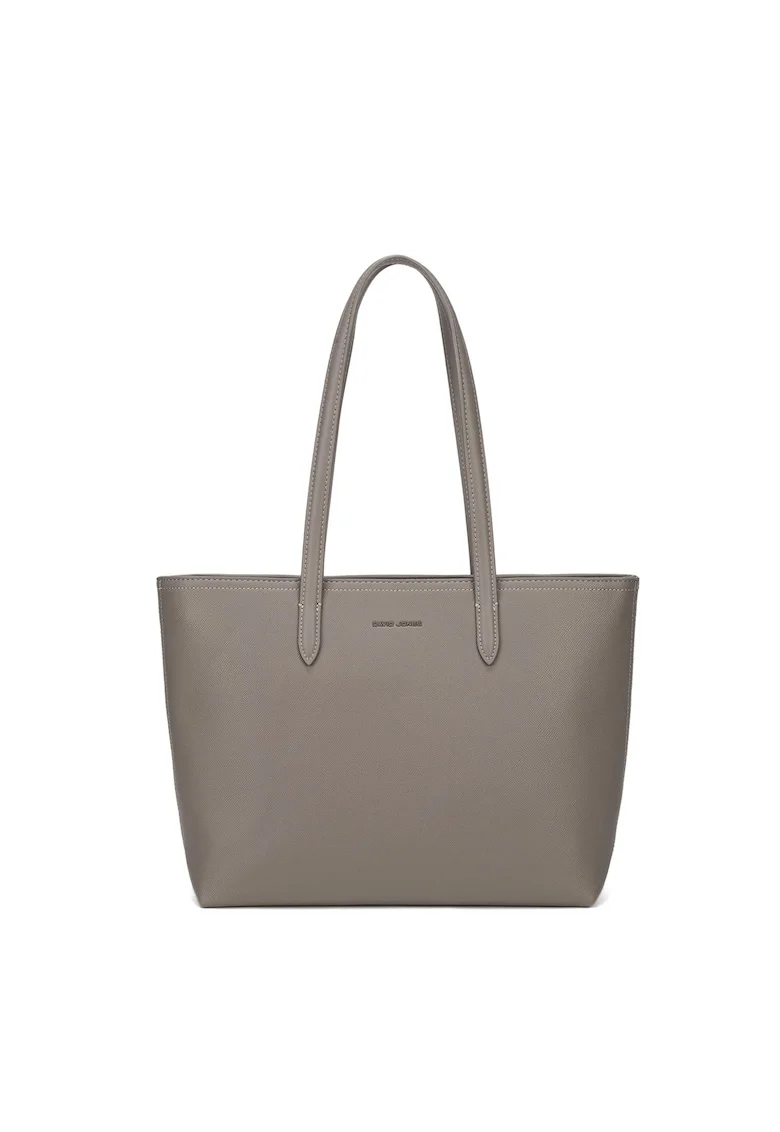 Geanta shopper de piele ecologica, Maro taupe deschis