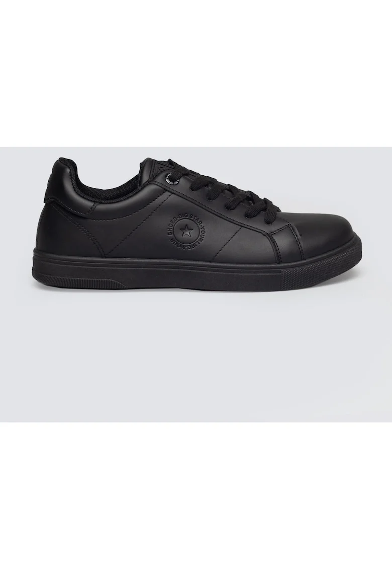 Pantofi sport din piele ecologica si detaliu logo stantat
