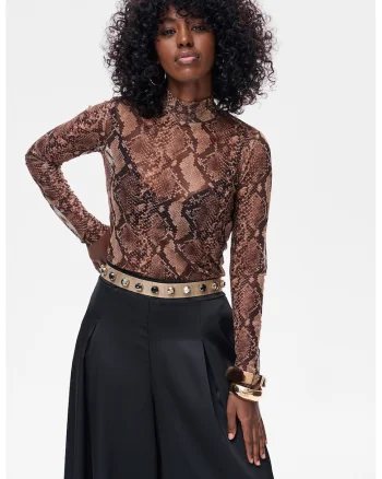 Bluza cu model piele de reptila Esen
