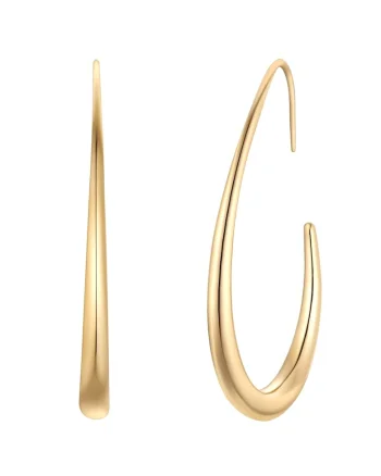 Cercei placati cu aur de 14K, Auriu