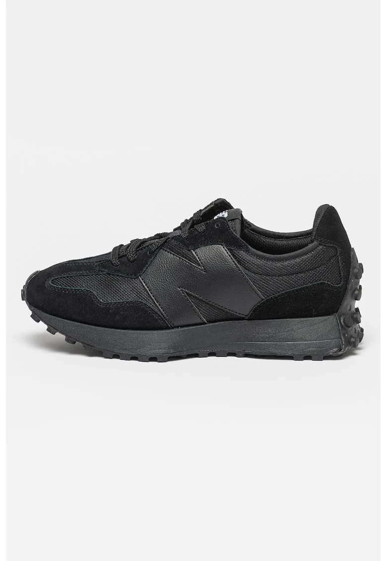 Pantofi sport unisex cu garnituri de piele 327, Negru